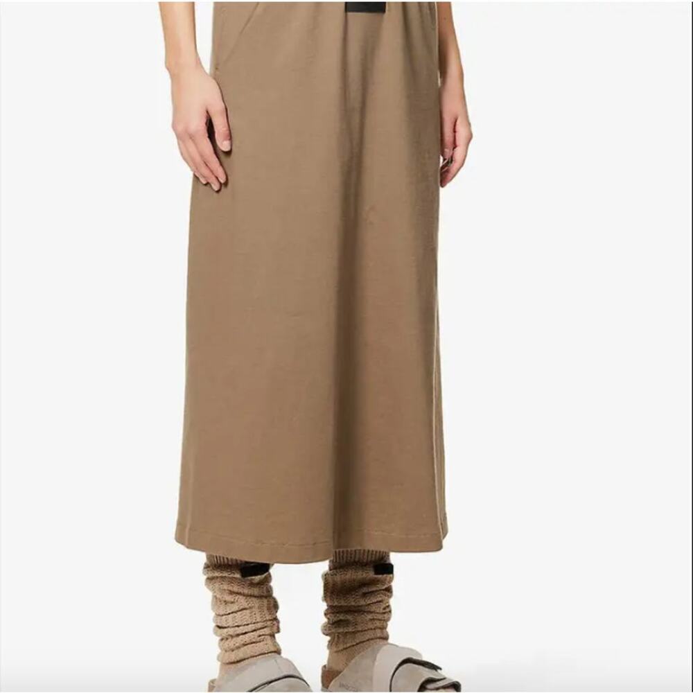 Fear of God Essentials Midi Skirt - Wood Sz. M - Picture 3 of 15